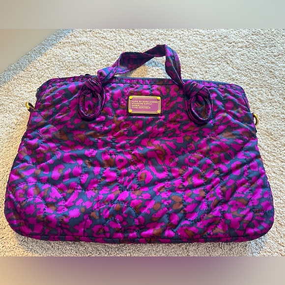 Marc by Marc Jacob’s Purple Navy Printed Laptop Bag - Picture 1 of 9